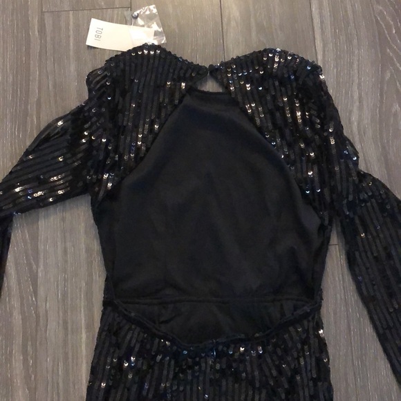 Tobi Black Sequin Mini Dress New With Tags - Picture 4 of 5